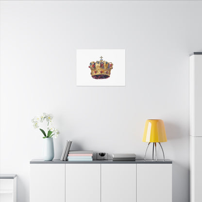 Crown Art Print, Royal Wall Decor, Matched for Home or Office, Gift for Art Lovers, Unique Royalty Artwork