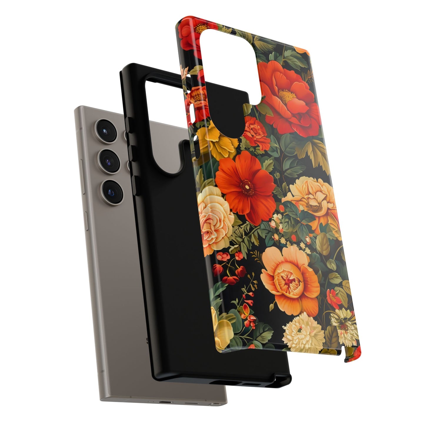 Floral Phone Case, Tough Cases, Decorative Tech Accessories, Gift for Her, Nature Lover Gift, Boho Style Case, Spring Floral Cover