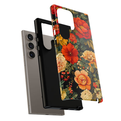 Floral Phone Case, Tough Cases, Decorative Tech Accessories, Gift for Her, Nature Lover Gift, Boho Style Case, Spring Floral Cover