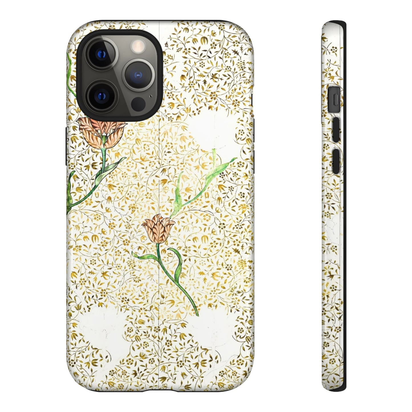 Elegant Floral Phone Case, Tough Cases for iPhone, Stylish Smartphone Cover, Protection with Floral Art, Unique Gift for Her