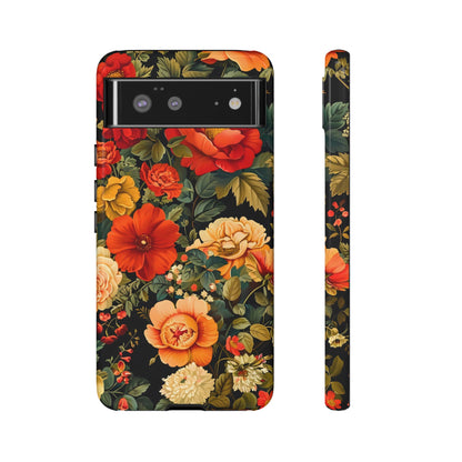 Floral Phone Case, Tough Cases, Decorative Tech Accessories, Gift for Her, Nature Lover Gift, Boho Style Case, Spring Floral Cover