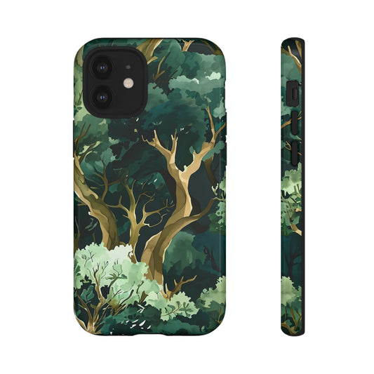 Forest Green Phone Case, Nature-Inspired Tough Cases, Eco-Friendly Gift, Outdoor Lover Accessory, Unique Phone Cover
