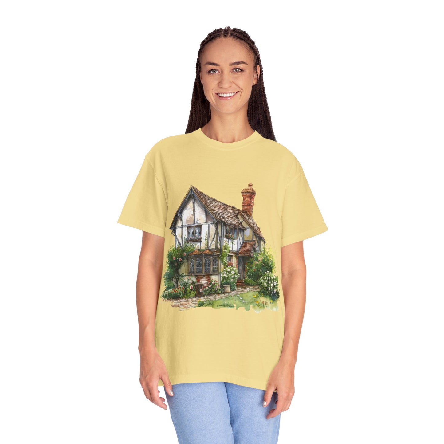 Unisex Garment-Dyed T-shirt - Charming & Cozy - Life in a British Village House