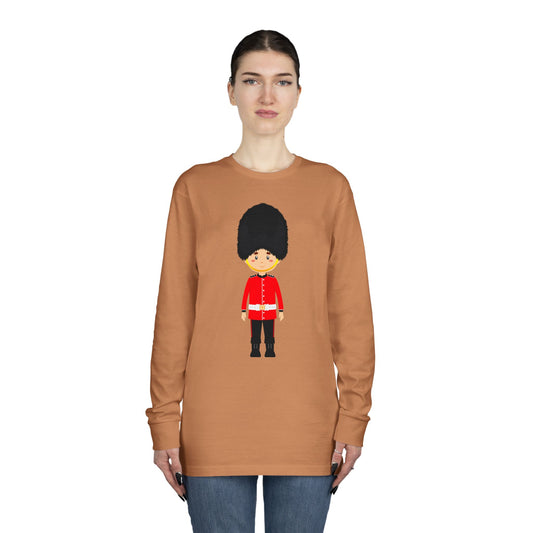 Long Sleeve Crewneck Tee - British Soldier - Classic Military Elegance and Honor