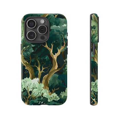 Forest Green Phone Case, Nature-Inspired Tough Cases, Eco-Friendly Gift, Outdoor Lover Accessory, Unique Phone Cover