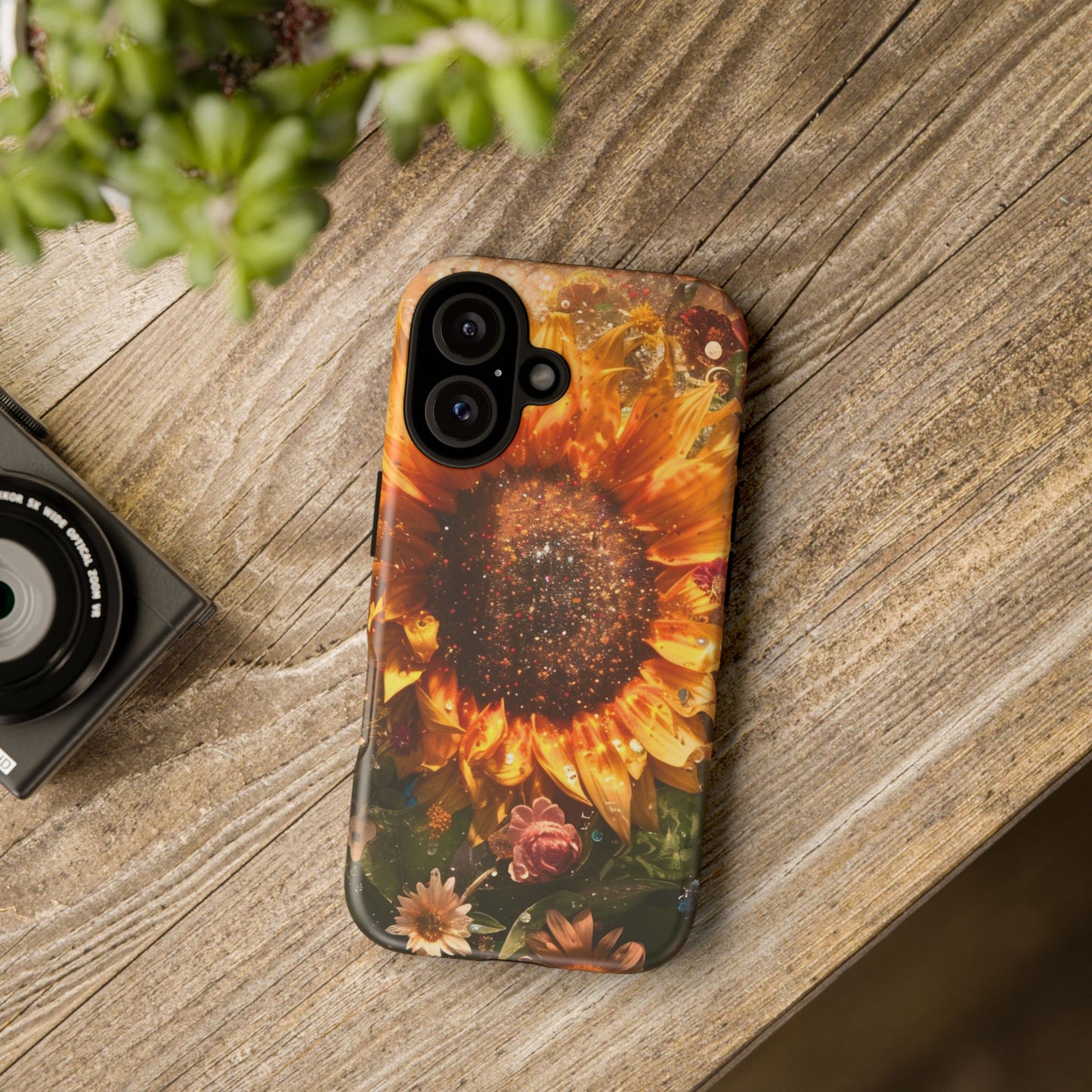 Vibrant Floral Phone Case - Tough Cases, Sunflower Design, Smartphone Cover, Summer Gift, Nature-Inspired Accessories