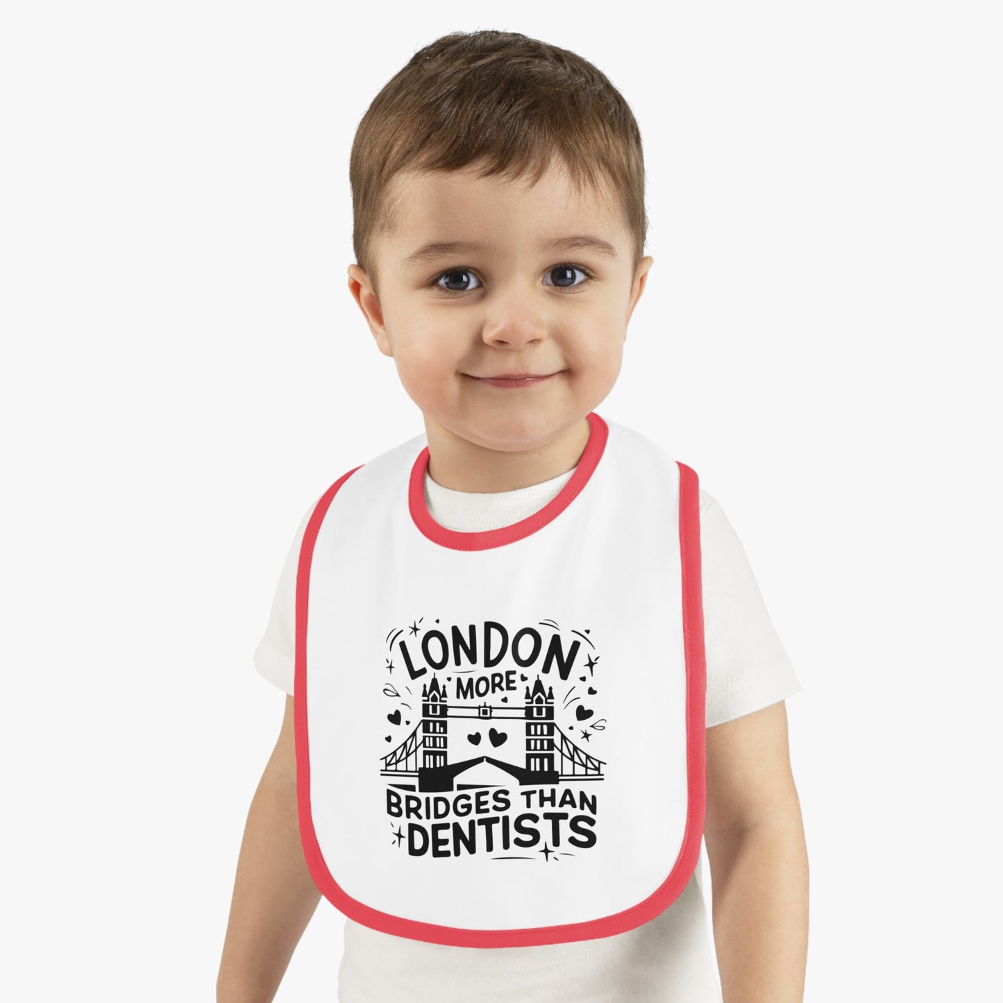 Cute London Themed Baby Bib - Adorable, Functional Gift for New Parents, Perfect for Baby Showers, Everyday Use, Travel, Mealtime