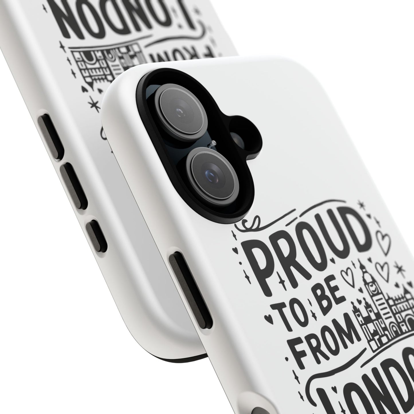 London Pride Phone Case - Proud to Be From London, UK Travel Gift, Black and White Design, Unique Phone Accessory, London Souvenir