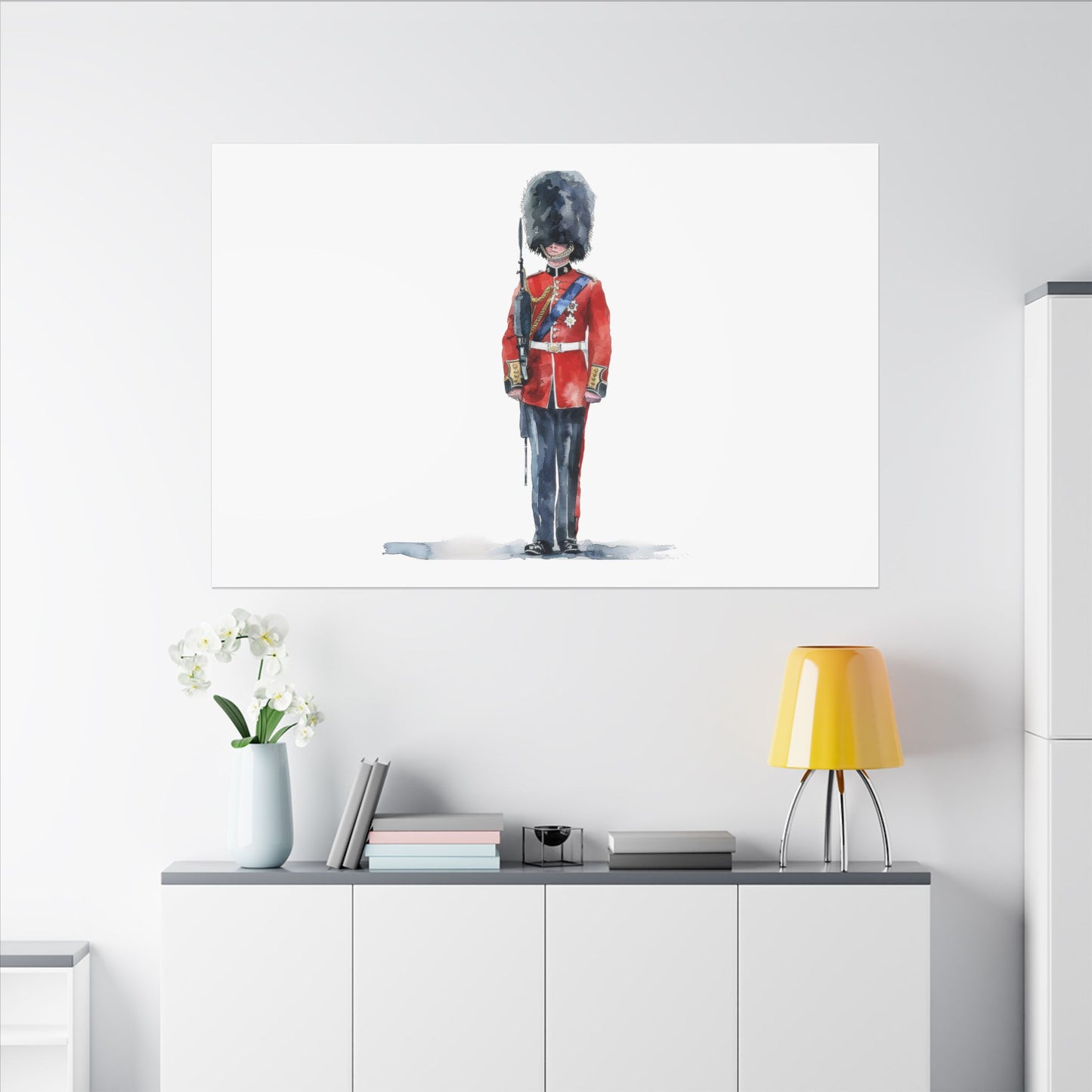 Royal Guard Canvas Art Print, British Soldier Wall Decor, Home Decoration, Gift for History Lovers, Art for Offices, Unique Wall Gallery