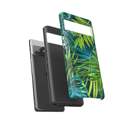 Tropical Phone Case - Durable Green Leaf Design, Eco-Friendly Gift, Trendy Accessory, Nature Lover's Case, Summer Vibes