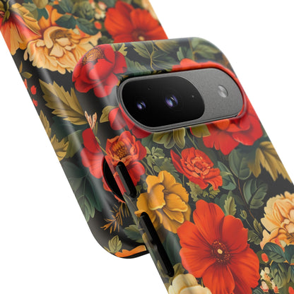 Floral Phone Case, Tough Cases, Decorative Tech Accessories, Gift for Her, Nature Lover Gift, Boho Style Case, Spring Floral Cover