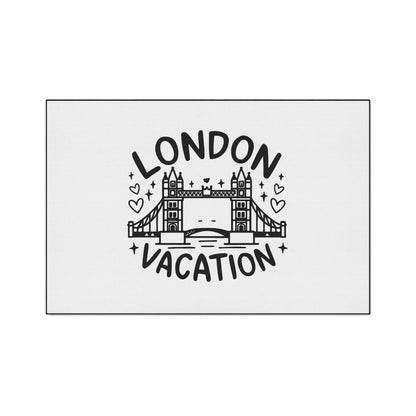 London Vacation Floor Mat, Decorative Heavy Duty Mat for Home, Travel Decor, Gift for Travelers, Kitchen & Entryway Rug