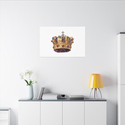 Crown Art Print, Royal Wall Decor, Matched for Home or Office, Gift for Art Lovers, Unique Royalty Artwork