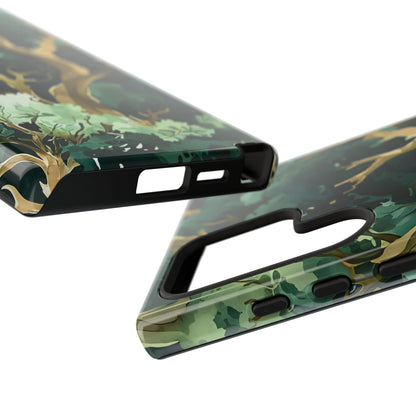 Forest Green Phone Case, Nature-Inspired Tough Cases, Eco-Friendly Gift, Outdoor Lover Accessory, Unique Phone Cover