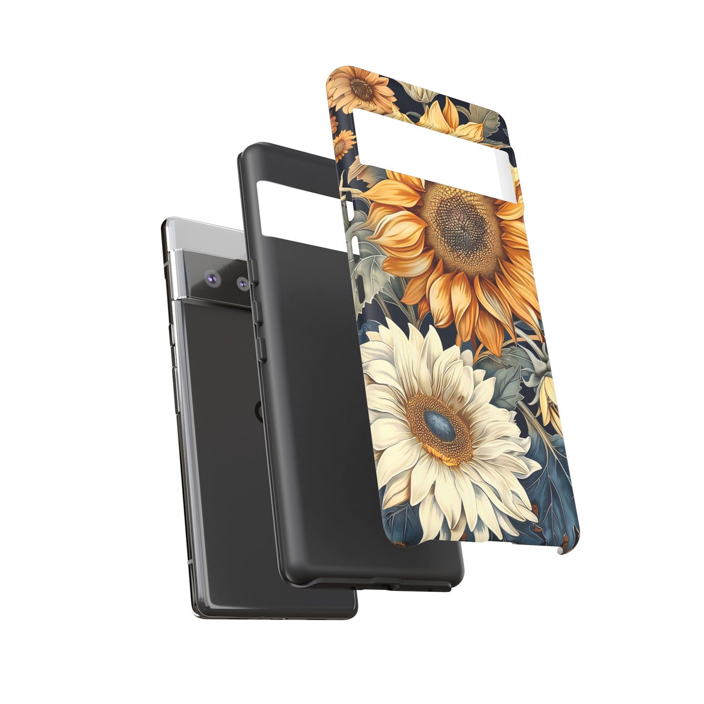 Floral Phone Case for Tough Cases, Sunflower Design, Nature Lover Gift, Birthday Present, Eco-Friendly Accessories, Summer Vibes