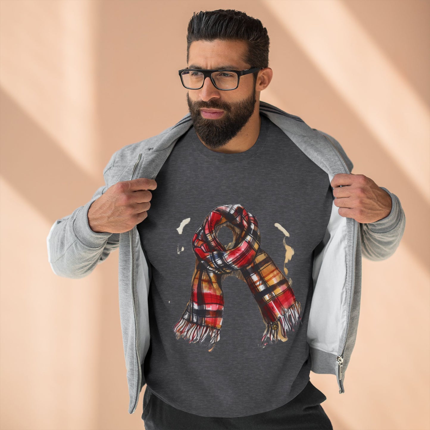 Unisex Crewneck Sweatshirt - Classic British Plaid Scarf