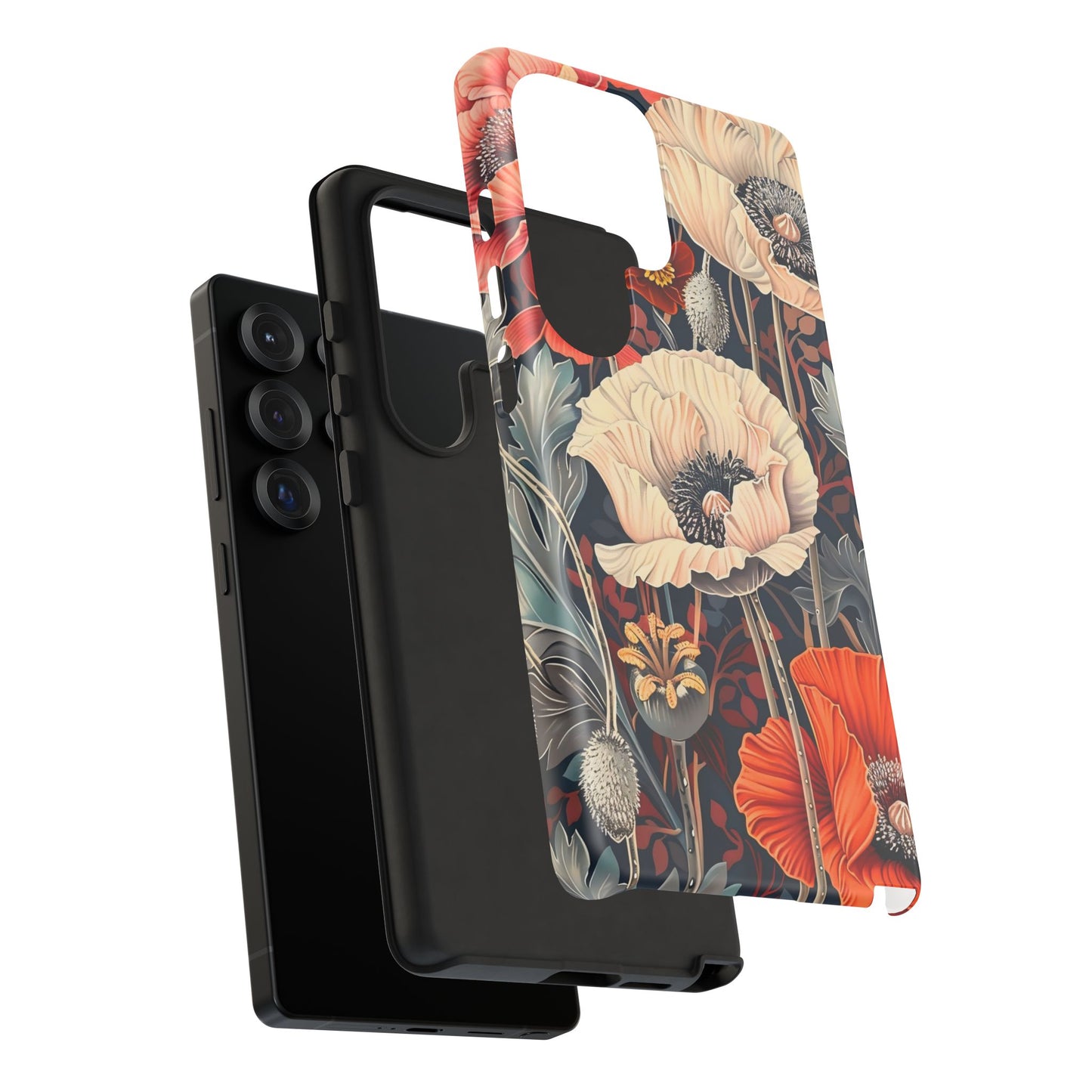 Floral iPhone Case, Tough Phone Cover, Artistic Protection, Flower Design, Unique Gift for Her, Phone Accessory, Trendy Tech