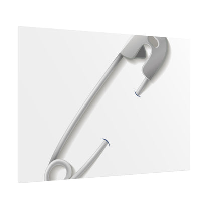 Minimalist Safety Pin Wall Art, Modern Decor, Unique Gift, Home Aesthetic, Art Print, Rolled Poster, Contemporary Interior Design