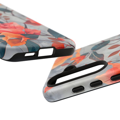 Floral Phone Case, Tough Cases, Flower Power, Gift for Her, Decorative Phone Cover, Trendy Accessories, Everyday Style