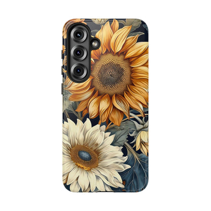 Sunflower Phone Case, Floral Tough Phone Cover, Gift for Nature Lovers, Phone Accessories, Sunflower Gifts