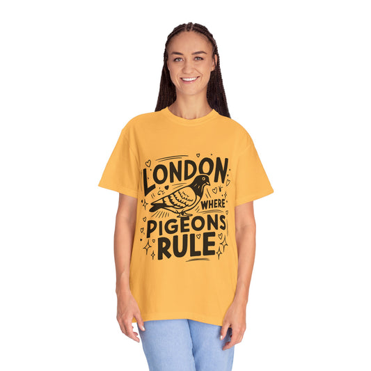 Unisex Garment-Dyed T-shirt - London Where Piegeons Rule