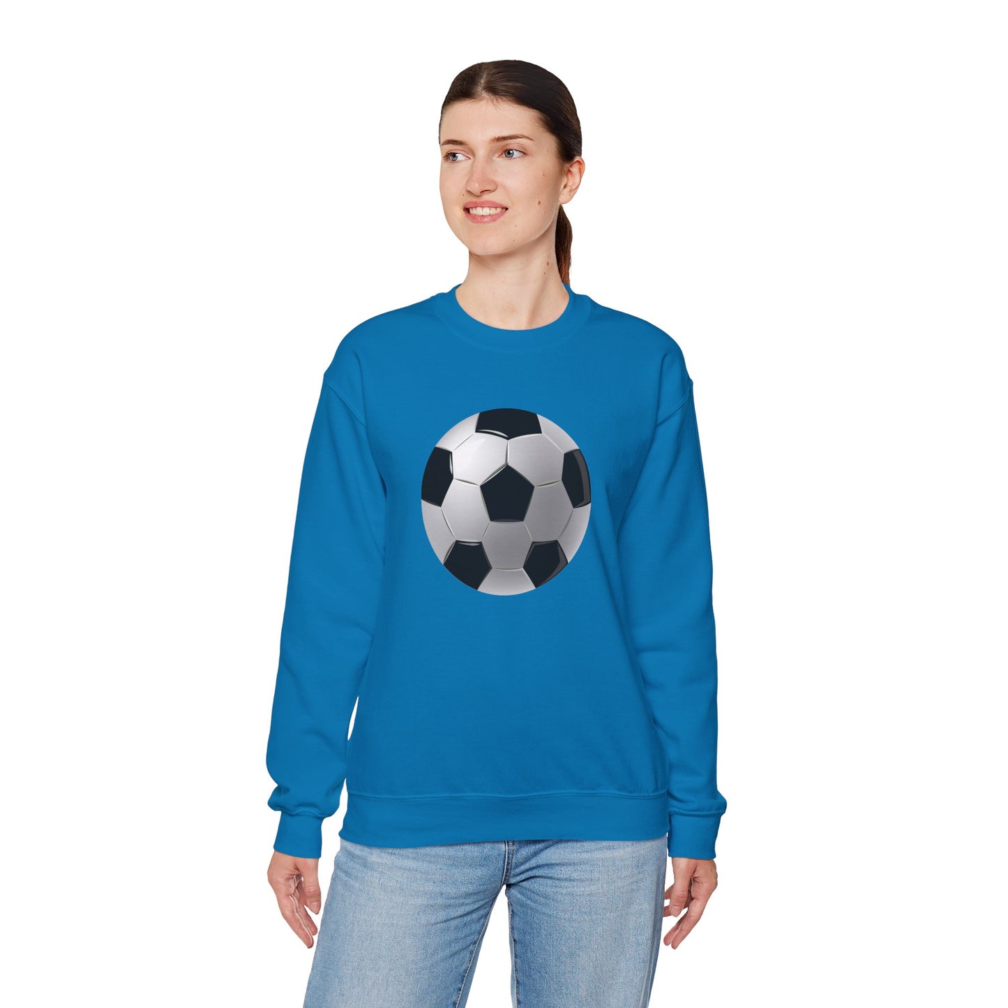 Unisex Heavy Blend™ Crewneck Sweatshirt - Dynamic Football Design - Sports Passion and Energy
