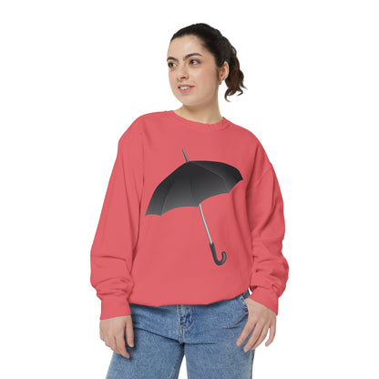 Unisex Garment-Dyed Sweatshirt - Regal Royal Umbrella - Elegant and Majestic Design