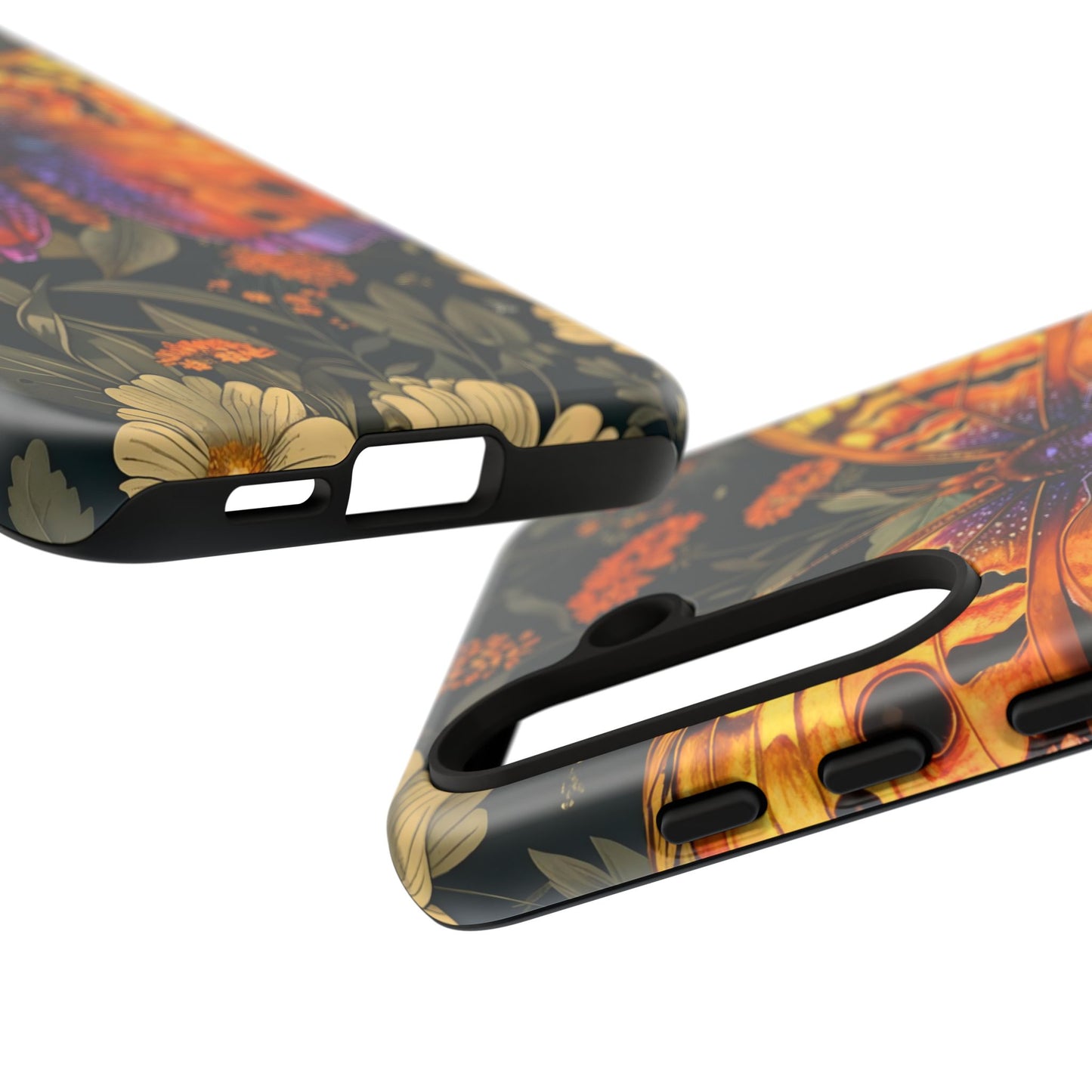 Butterfly Phone Case, Tough Cases for Nature Lovers, Vibrant Floral Design, Gift for Her, Cute Phone Accessories, Butterfly Artwork