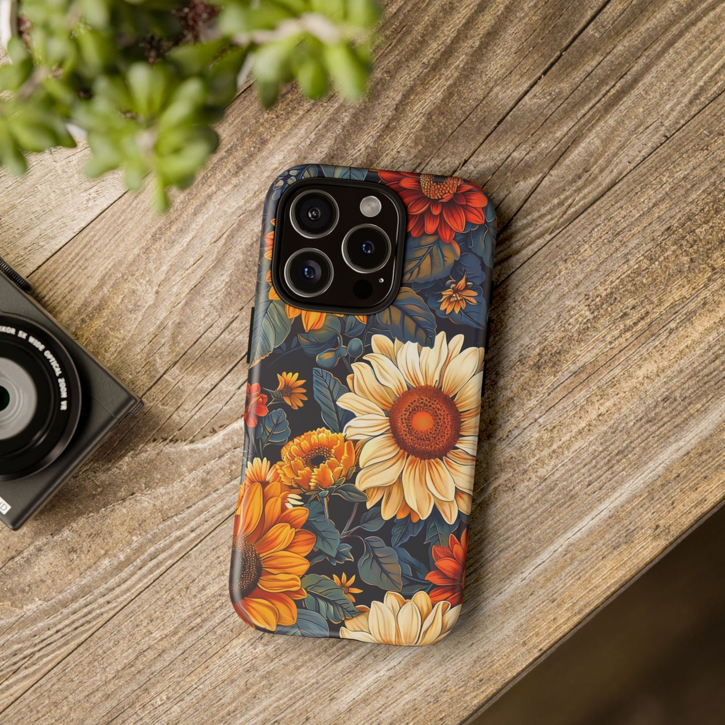 Floral Tough Phone Case | Sunflower Design, iPhone Cover, Protective Case, Gifts for Her, Floral Phone Accessory