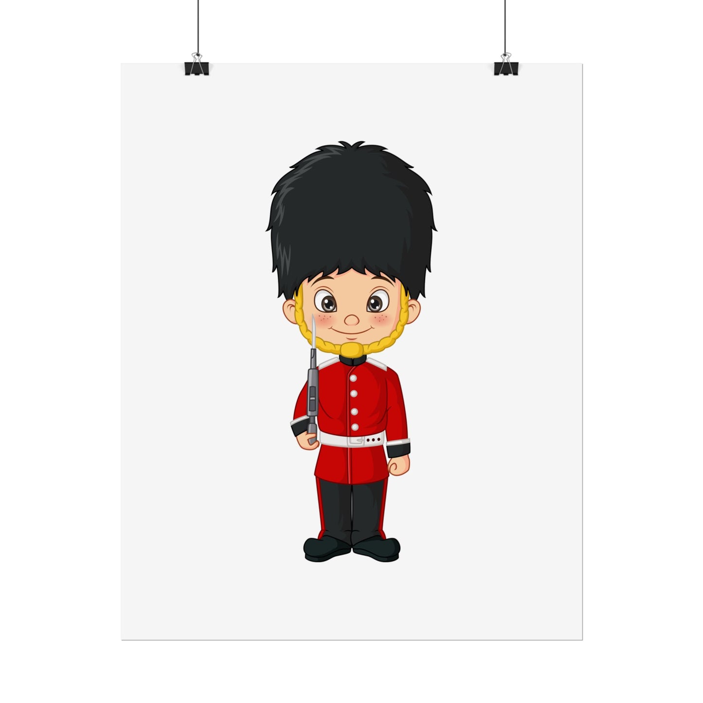 Whimsical Soldier Rolled Poster Art, Children's Room Decor, Cute Wall Art, Nursery Wall Hanging, Gift for Kids