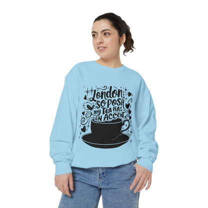 Unisex Garment-Dyed Sweatshirt - London's Nostalgic Tea