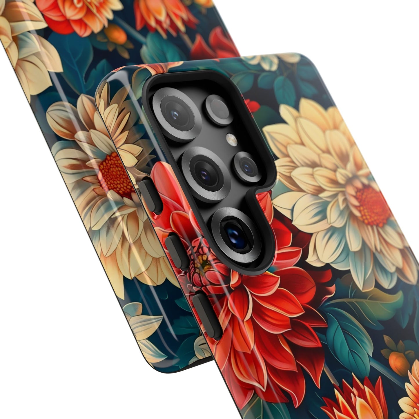 Floral Phone Case - Vibrant Tough Cases, Stylish Floral Cell Phone Cover, Gift for Her, Trendy Phone Accessory, Flower Design