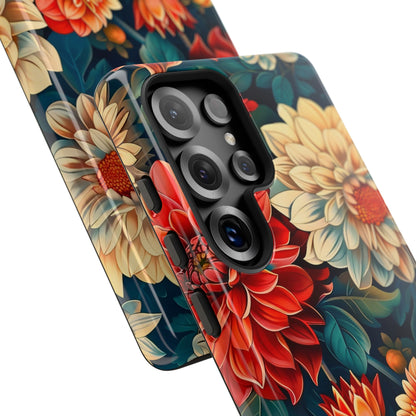 Floral Phone Case - Vibrant Tough Cases, Stylish Floral Cell Phone Cover, Gift for Her, Trendy Phone Accessory, Flower Design