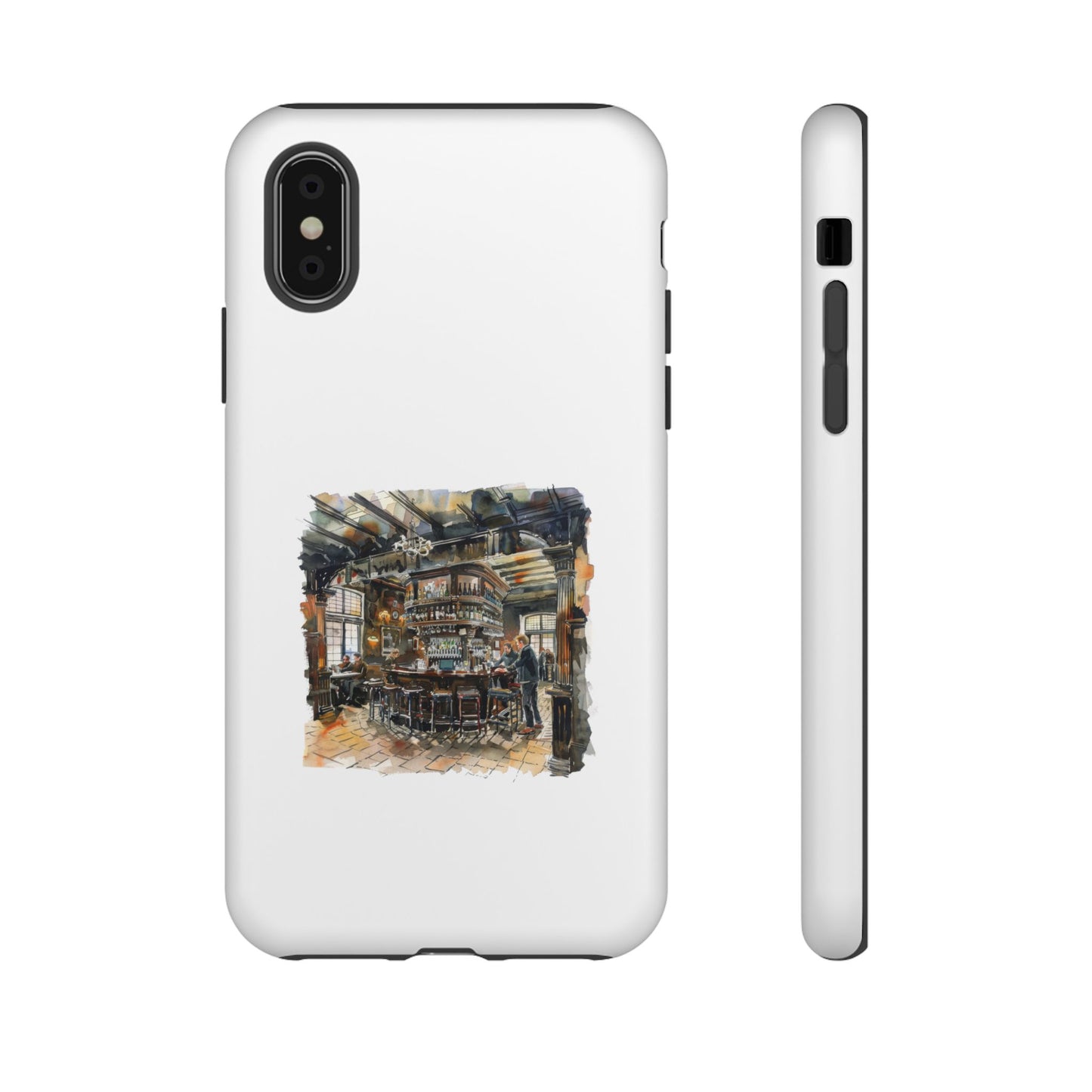 Stylish Tough Case for Phone - Cozy Cafe Artwork Design