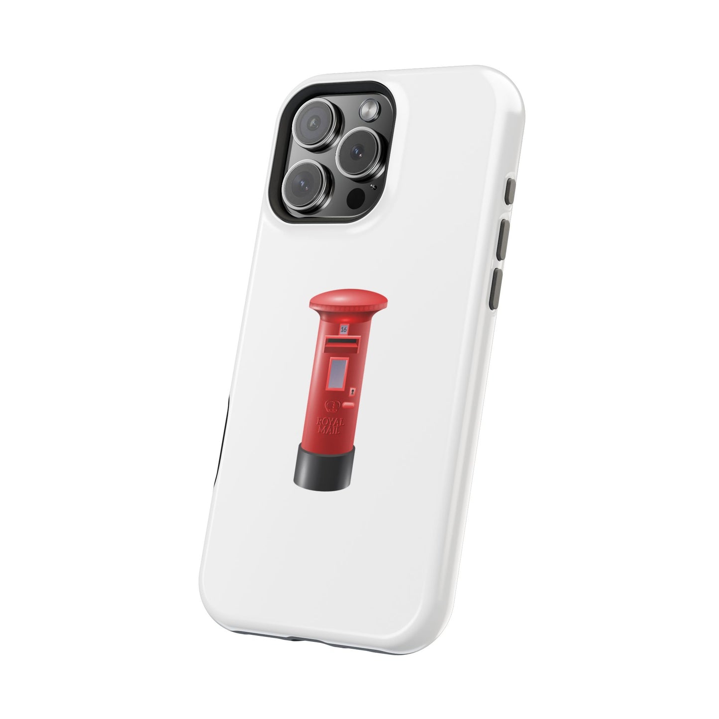 Red Post Box Magnetic Tough Case, Phone Case for Mail Lovers, Unique Gift for Stationery Enthusiasts, Postal Theme iPhone Cover, Fun Gadget