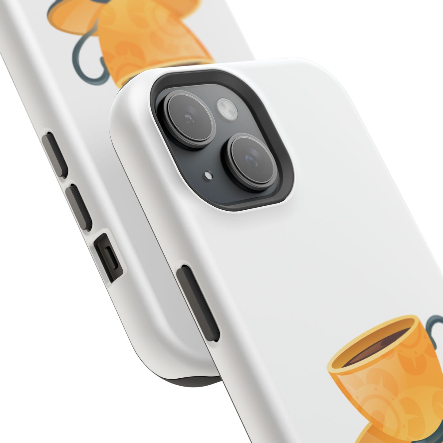Stylish Magnetic Phone Case with Coffee Cup Design, Phone Accessory, Gift for Coffee Lovers, Functional Decor, Unique Magnet Case