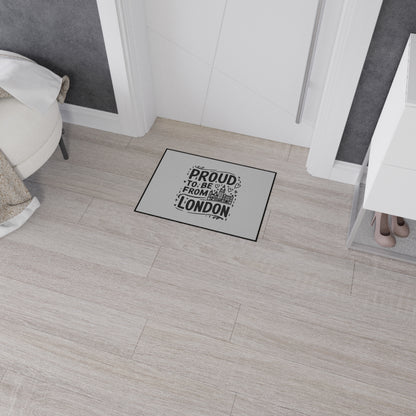 Proud London Floor Mat, Home Decor, Entryway Mat, Gifts for London Lovers, UK Pride, Personalized Floor Rug