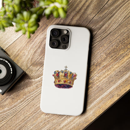Royal Crown Slim Phone Cases | Elegant Phone Cover, Gifts for Her, Phone Accessories, Holiday Gift, Unique Design