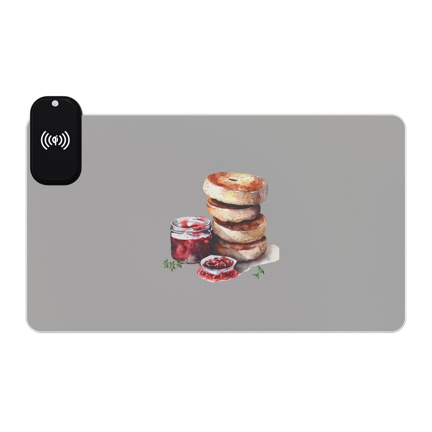 Scones & Jam – Classic English Treat - LED Gaming Mouse Pad with Wireless Charging - Stylish Desk Accessory for Gamers and Tech Lovers, Perfect for Birthdays, Holidays, Desk [...]