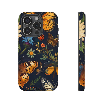 Nature-Inspired Phone Case | Floral Butterfly Design, Tough Phone Cover, Gift for Nature Lovers, Cute Butterfly Case, Home Decor