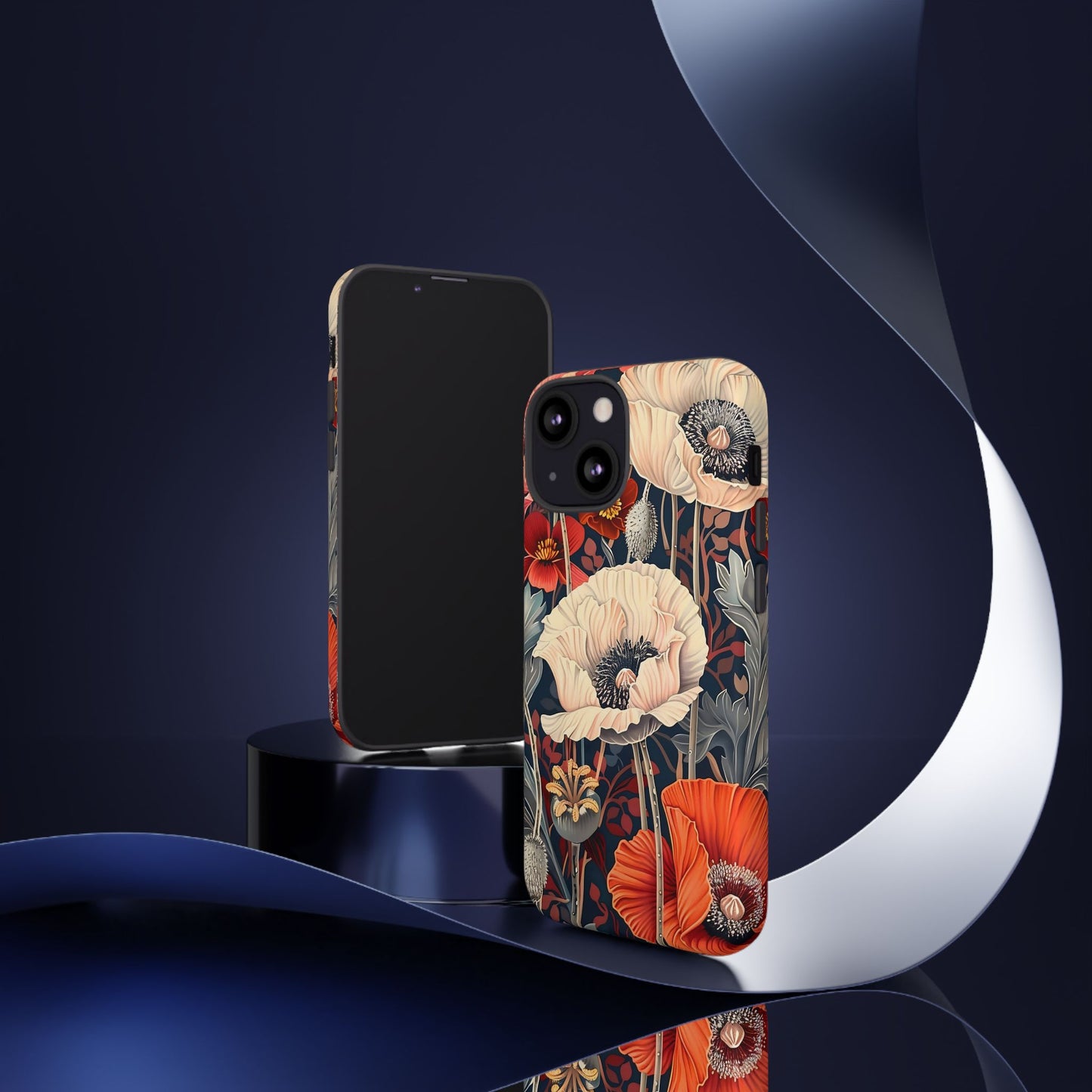 Floral iPhone Case, Tough Phone Cover, Artistic Protection, Flower Design, Unique Gift for Her, Phone Accessory, Trendy Tech