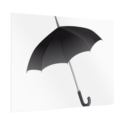 Minimalist Umbrella Wall Art, Chic Home Decor Print, Stylish Poster, Rental Friendly Artwork, Black Umbrella Decor