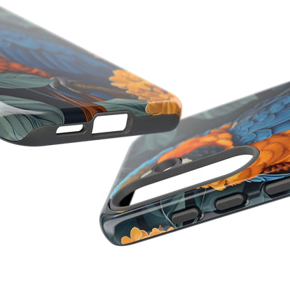 Tropical Parrot Phone Case - Tough Cases, Colorful Phone Cover, Nature Lover Gift, Floral Design, Bird Lover Accessory