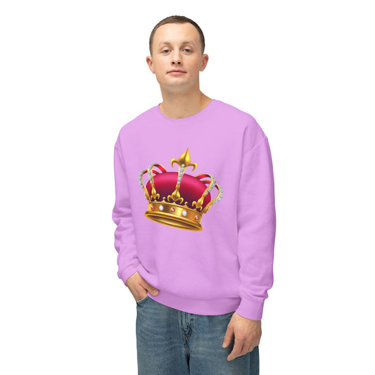 Unisex Lightweight Crewneck Sweatshirt Durable - British Royal Crown