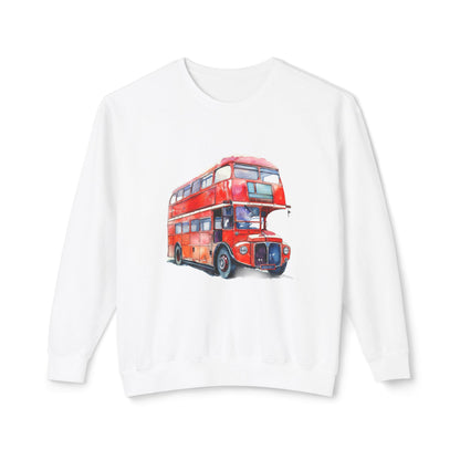 Unisex Lightweight Crewneck Sweatshirt - British English Bus
