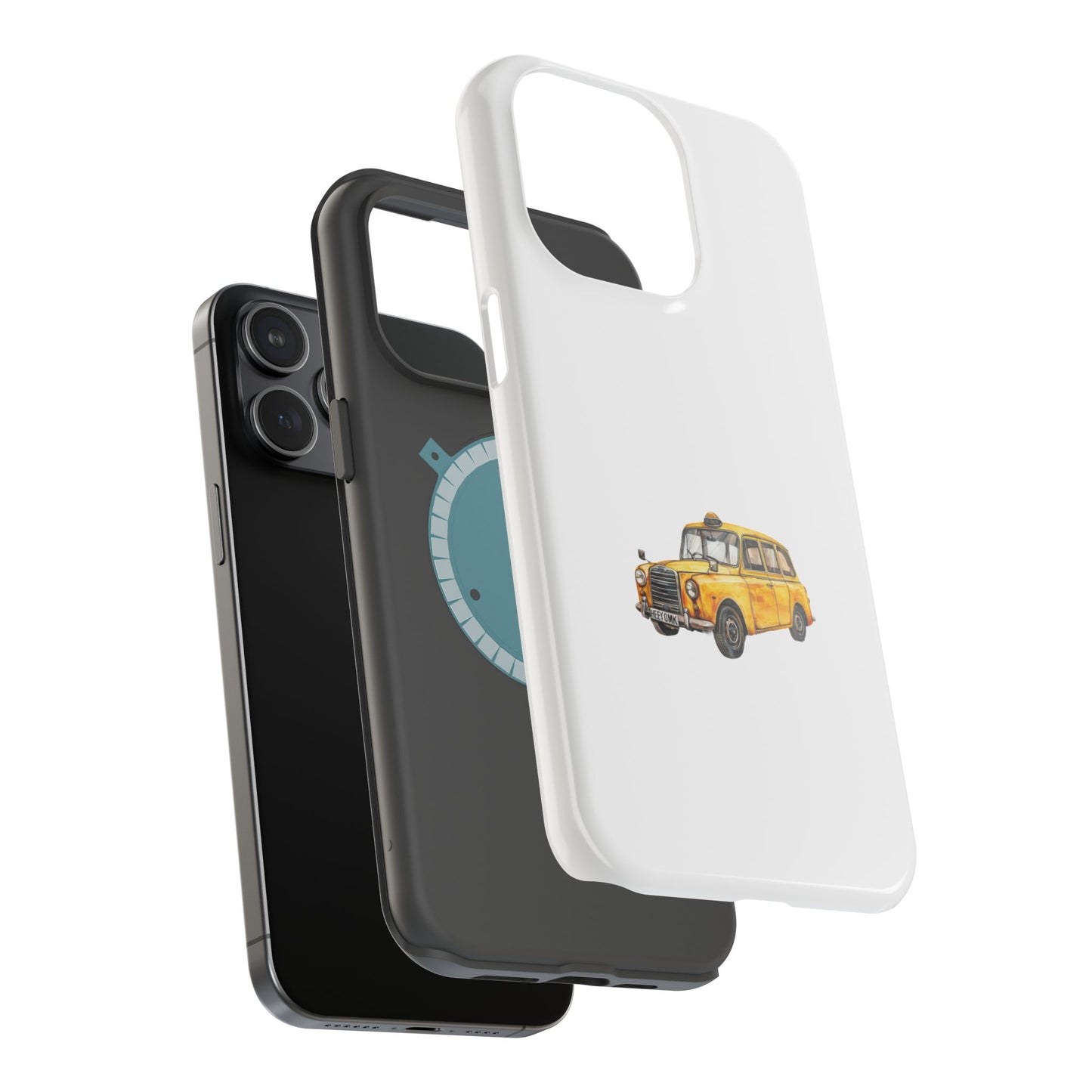 New York Taxi Magnetic Phone Case, Cute Gift for NYC Lovers, Travel Accessories, Unique Phone Cover, Durable Tough Case