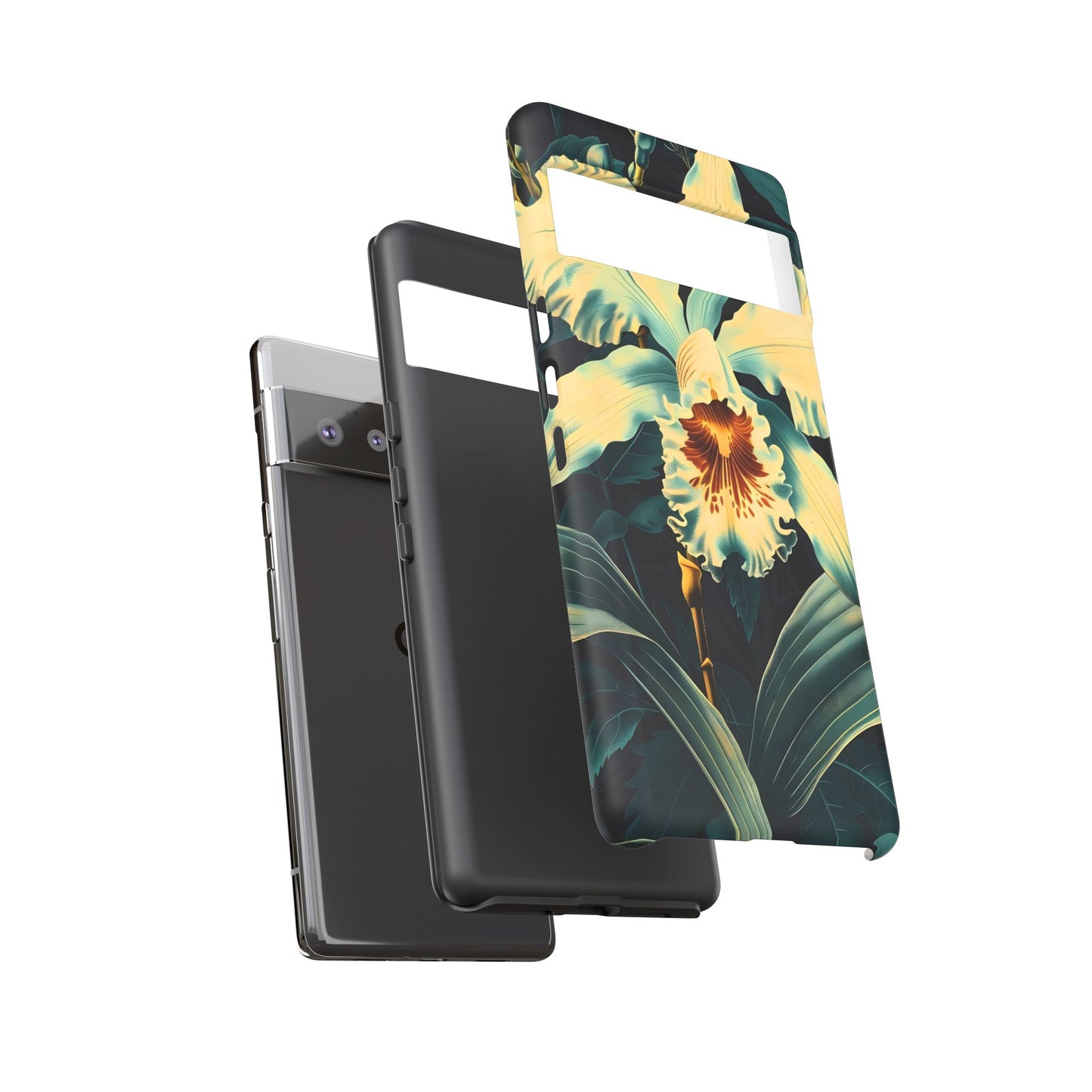 Floral Phone Case - Tough Cases with Orchid Design, Durable Smartphone Cover for Nature Lovers, Floral Gift for Her, Botanical [...]