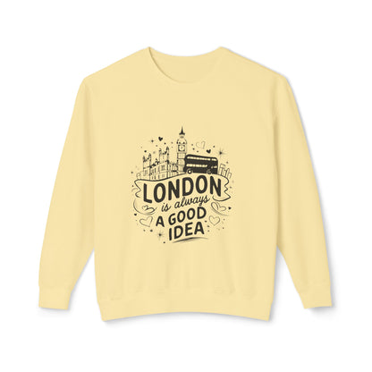 Unisex Lightweight Crewneck Sweatshirt -  London is always a Good Idea