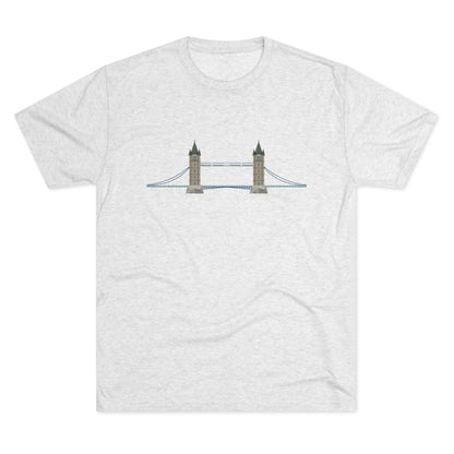 Tower Bridge - Iconic London Trendy Unisex Tri-Blend Crew Tee