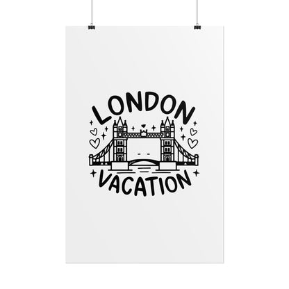 London Vacation Rolled Poster - Travel Decor for Home, Wall Art Print, Gift for Travelers, London Artwork, Holiday Gift Idea